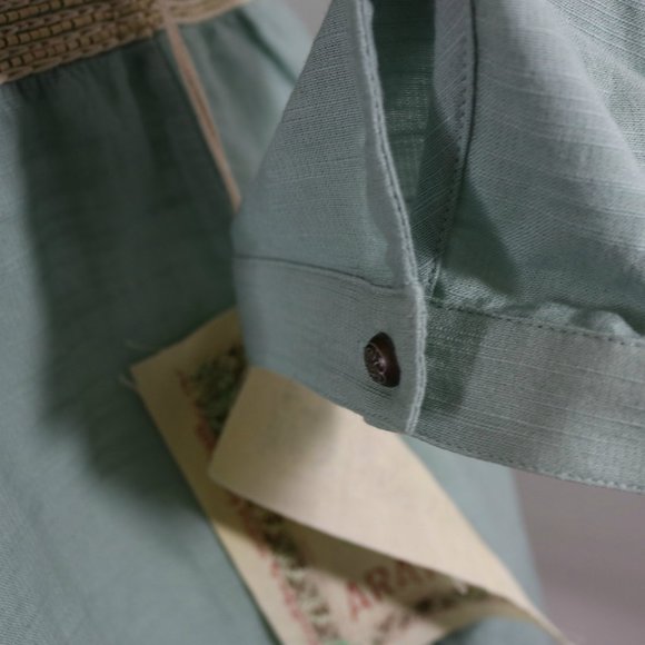 Aratta Silent Journey Mint Buttoned Tunic Top - Picture 8 of 13